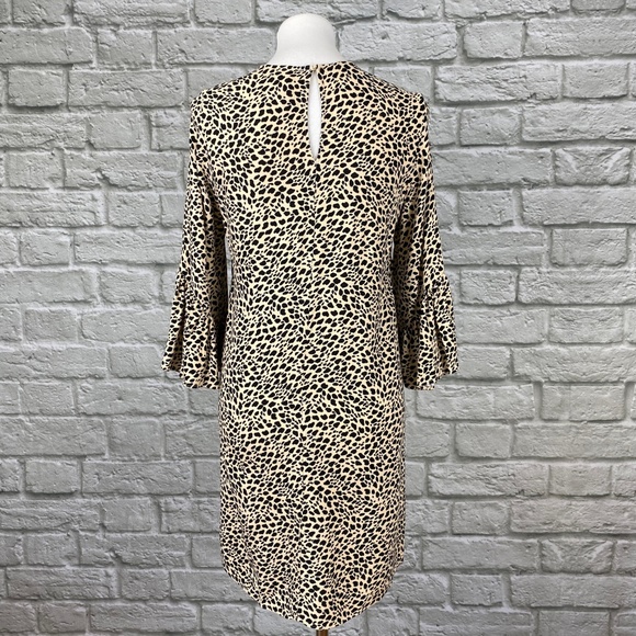 H&M Cheetah Print Ruffle Sleeve Shift Dress - Picture 4 of 5